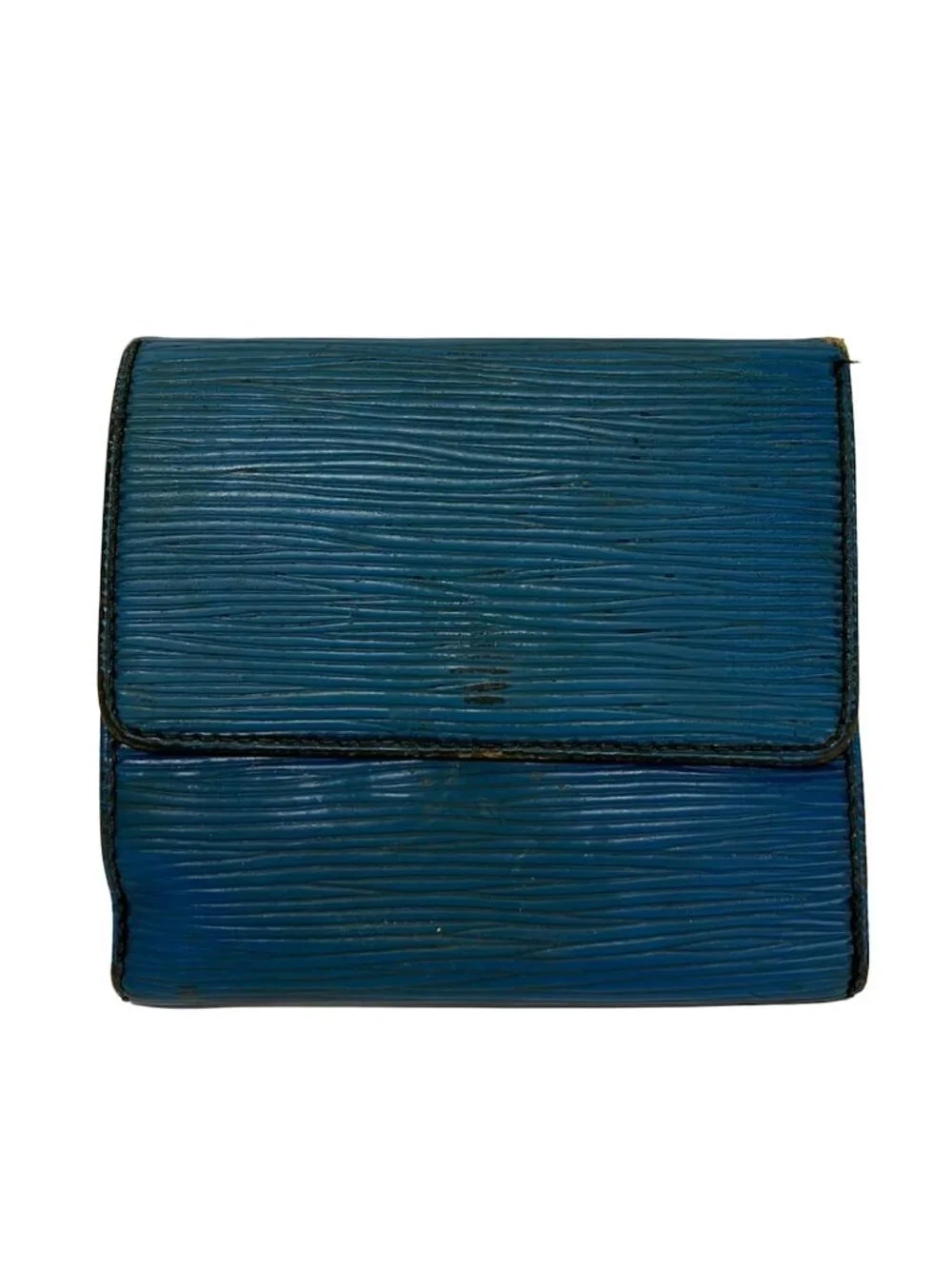 Louis Vuitton Hook Wallet Epi Porto Monet Billets Cult Cles Toledo Blue Leather